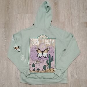 Sage Green 'Born to Roam' Hoodie